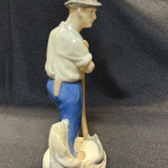 Carl Schneiders Farmer Man w/ Scythe 21862 Porcelain Figurine Germany 50"s Rare - Picture 5 of 8
